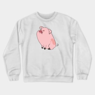 Waddles Pig Cartoon thinking Crewneck Sweatshirt